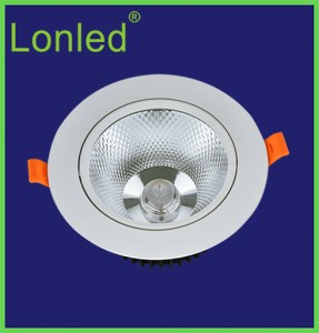 Recessed LED COB Spotlight Aluminum Case 5W Silver+White/Silver Case