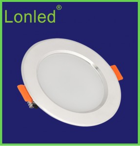 Recessed  LED Downlight  Aluminum White+Silver/Silver Case 3W --Lonled